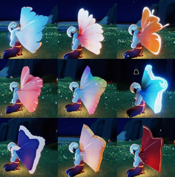 光遇翅膀上怎么有蝴蝶花纹
