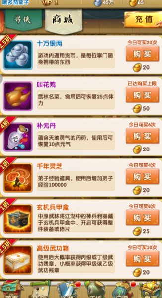 大掌门2各大商店买什么