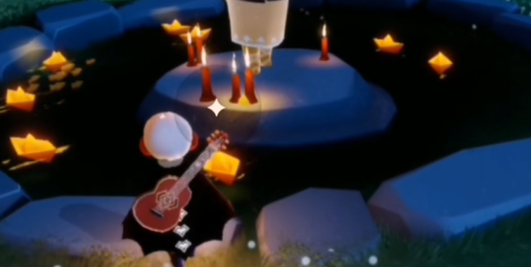 光遇如何在遇镜放纸船