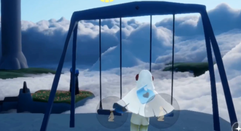 光遇无翼怎么上秋千