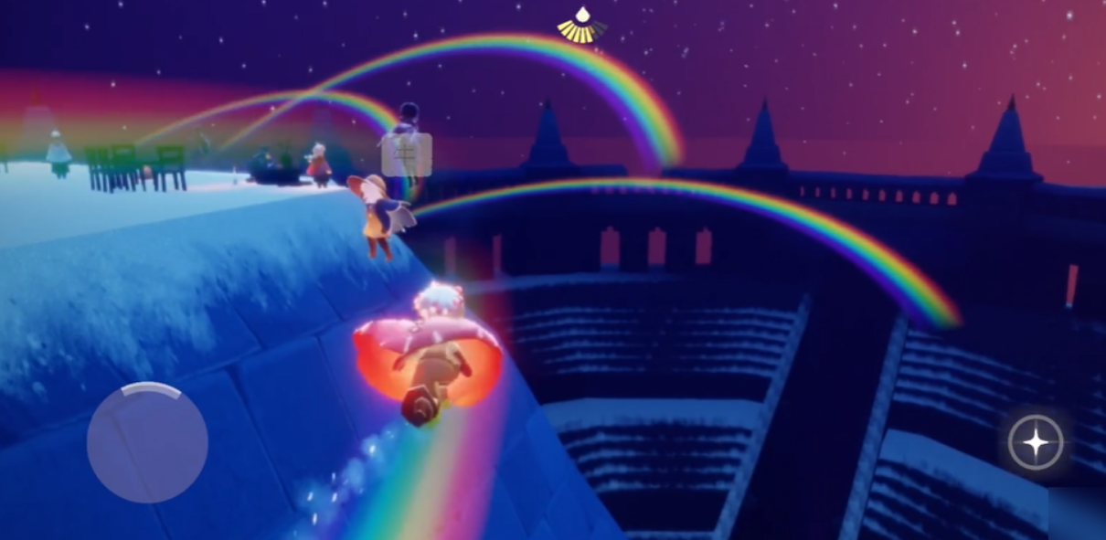 光遇怎么踩到彩虹上面 光遇怎么踩到彩虹上面