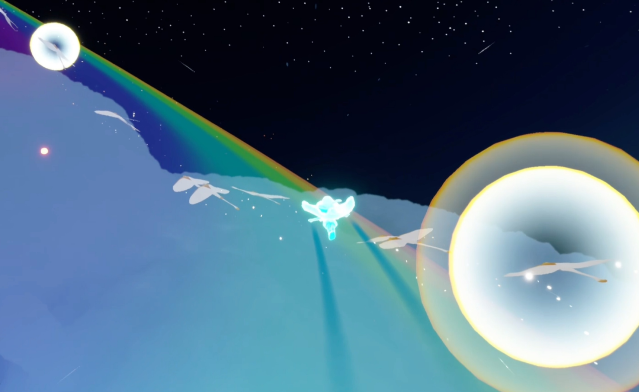 光遇怎么踩到彩虹上面 光遇怎么踩到彩虹上面