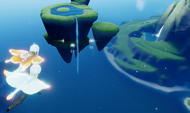 光遇圣岛水帘怎么上去