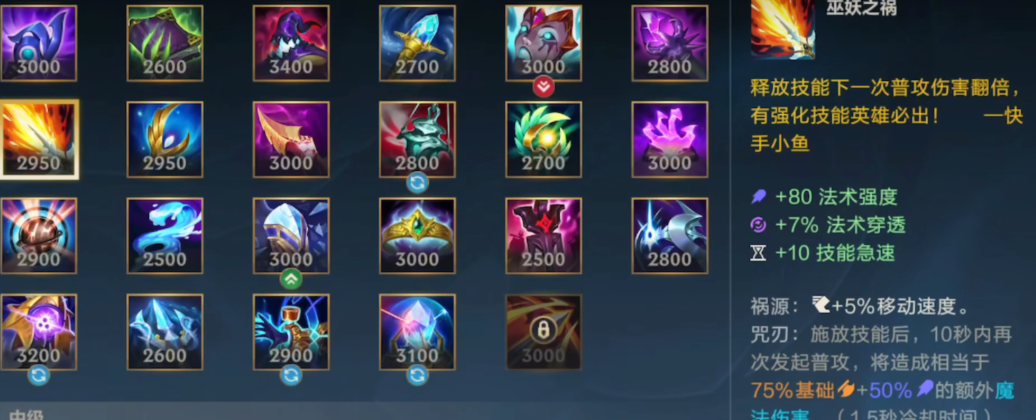 lol小鱼手游出装出什么