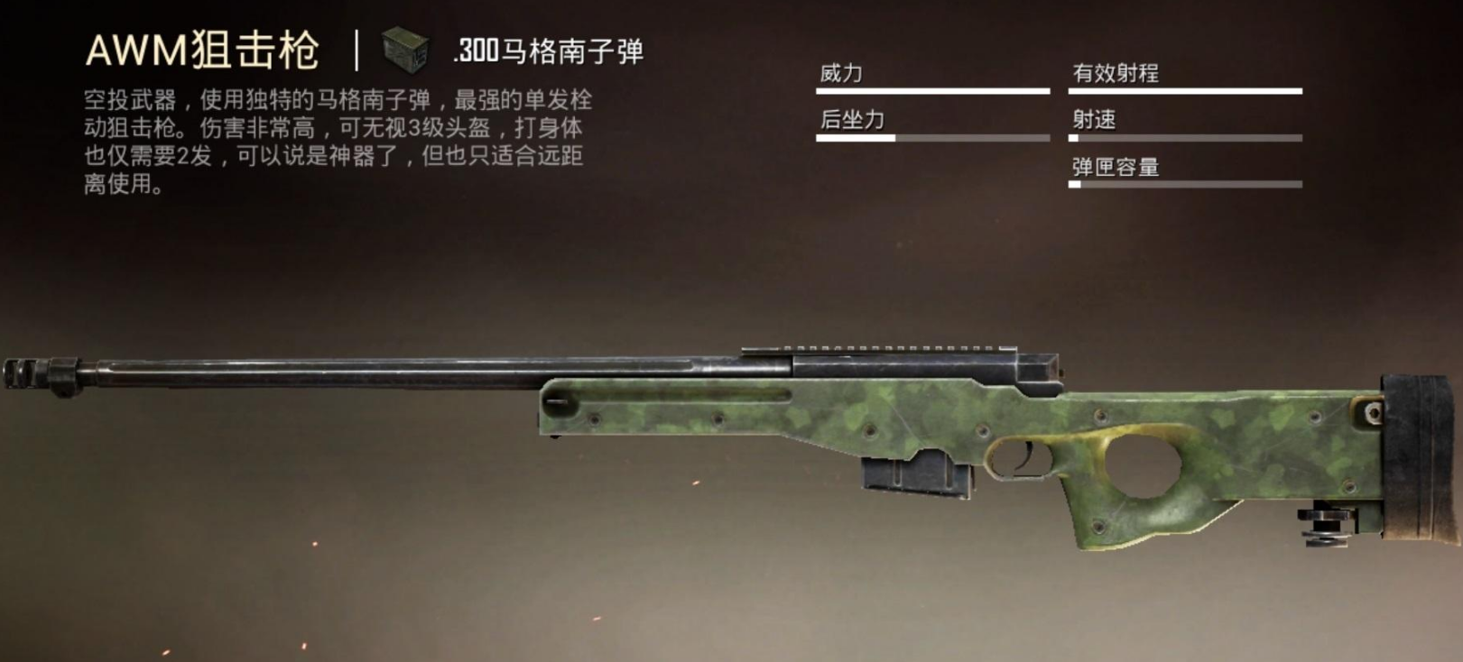 绝地求生awm是用什么子弹