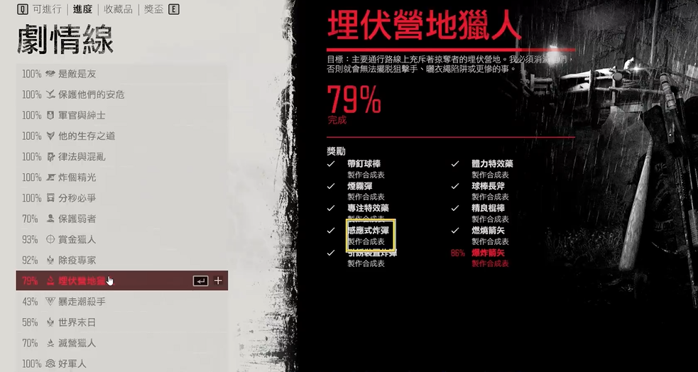 往日不再制作武器配方怎么解锁