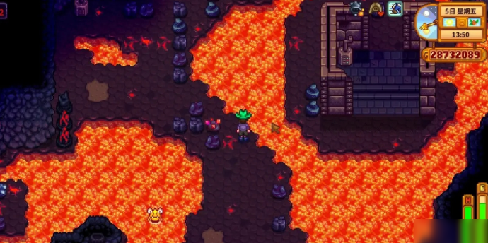 星露谷物语姜岛怎么过岩浆