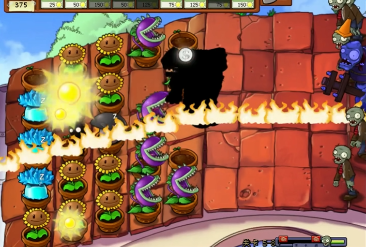 植物大战僵尸95版5-8怎么过 植物大战僵尸95版5-8怎么过