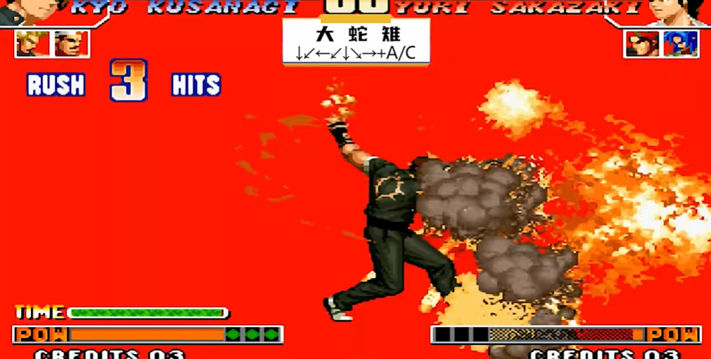 拳皇97火神大招怎么放